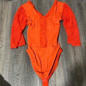 Orange bodysuit